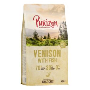 Purizon karmy suche dla kota w opakowaniach próbnych - Adult, dziczyzna i ryba, 400 g
